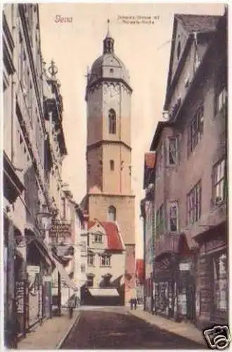 29271 Ak Jena Johannisstraße mit Michaeliskirche 1912