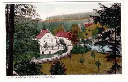 64991 Ak Naupoldsmühle im Mühltal Eisenberg-Klosterlausnitz Thüringen um 1920