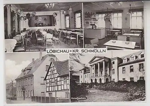 65017 Mehrbild Ak Löbichau Kreis Schmölln HO Gaststätte 1977