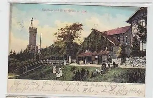 36034 Ak Jena Forsthaus und Kriegerdenkmal 1913