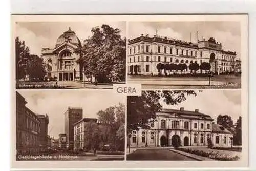 56197 Mehrbild Ak Gera Hauptbahnhof usw. 1954