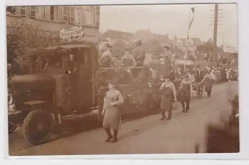 89103 Foto Ak Festumzug Rüdesheimer Küferzunft 1846