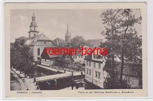 82846 Ak Erbach im Odenwald Partie an der Mümling 1919