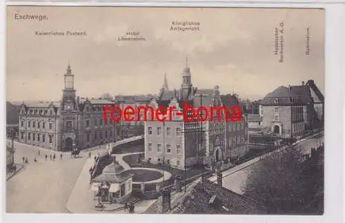 84659 Ak Eschwege Postamt, Hotel Löwenstein, Gymnasium usw. um 1910