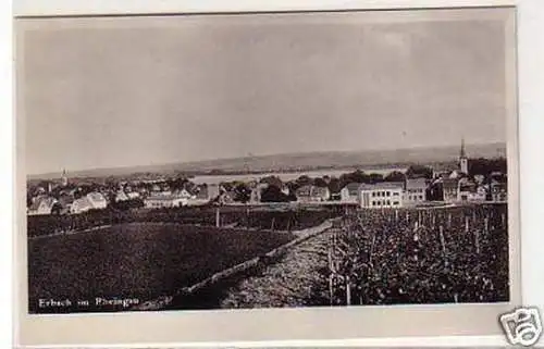 26857 Ak Erbach im Rheingau Totalansicht um 1940