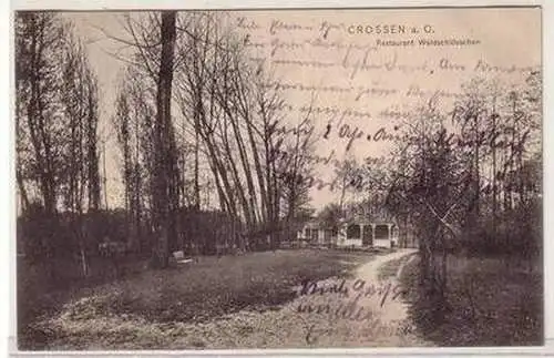 57988 Ak Crossen a. Oder Restaurant Waldschlösschen 1903