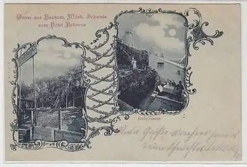 58344 Ak Gruss aus Buckow Märk. Schweiz vom Hotel Bellevue Seeterrassen 1904