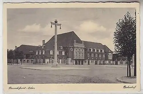 65409 Ak Frankfurt-Oder Bahnhof um 1930