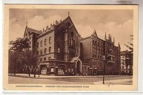 59924 Ak Berliner Missionshaus Frieden- und Georgenkirchstraßen Ecke 1914