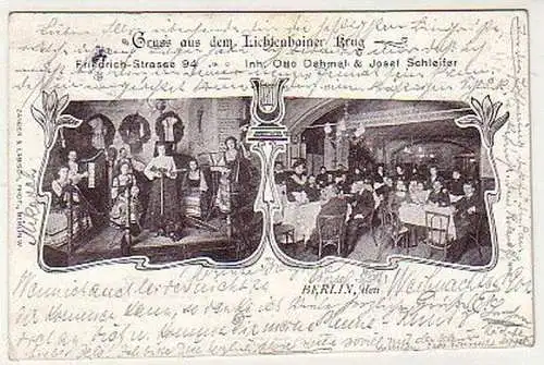 09571 Ak Gruß aus dem Lichtenhainer Krug Berlin 1902