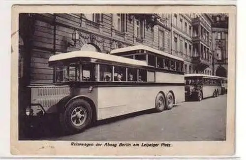 37303 Ak Reisewagen der Aboag Berlin am Leipziger Platz 1921