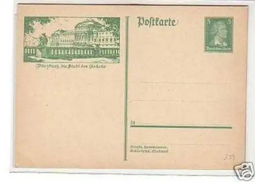 34650 Ganzsachen-Postkarte Würzburg um 1930