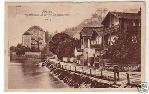 32688 Feldpost Ak Passau Fischerhäuser an der Ilz 1916