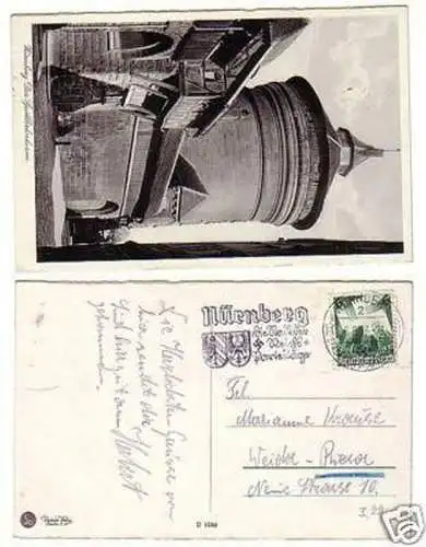 28759 Ak Nürnberg der Spitlertorturm 1936