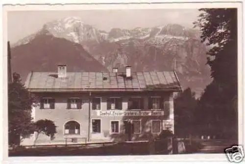 29734 Foto AK Bischofswiesen Gasthof um 1940