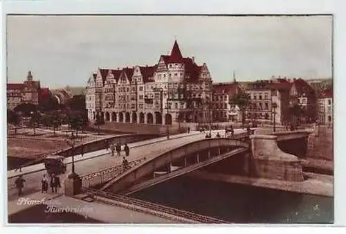 44987 Ak Pforzheim Auerbrücke um 1910