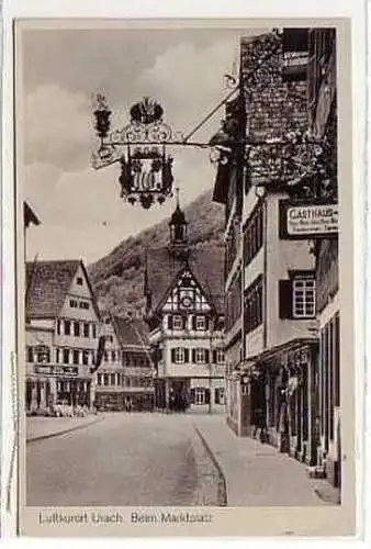 39349 Ak Luftkurort Urach beim Marktplatz 1948