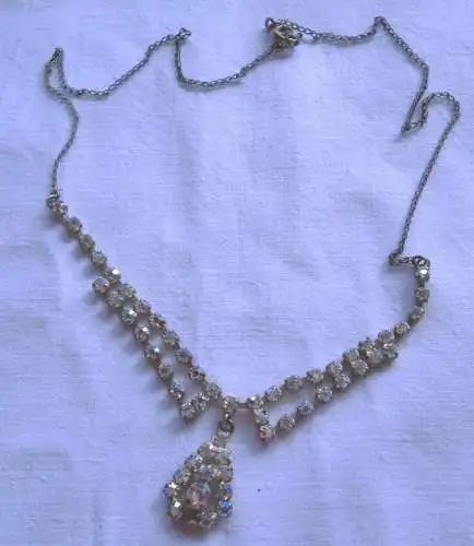 Alte Strasskette Modeschmuck um 1930