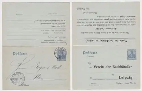 84712 DR Ganzsachen Postkarte P66 Zudruck Verein der Buchhändler zu Leipzig 1904