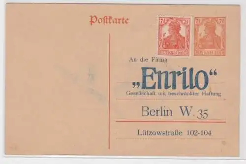 72375 DR Ganzsachen Postkarte P110 Zudruck Firma Enrilo GmbH Berlin