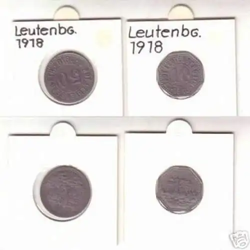 10 & 50 Pfennig Münze Notgeld Stadt Leutenberg in Thür.