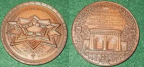 Rare Bronze Medaille Festung Lille 1. Weltkrieg 1914