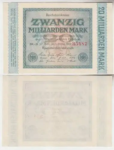 20 Milliarden Mark Banknote Inflation 1.10.1923 Rosenberg Nr.115a (111407)