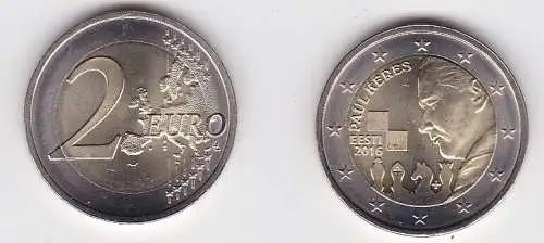 2 Euro Münze Estland 2016 Paul Keres Stgl. (167436)