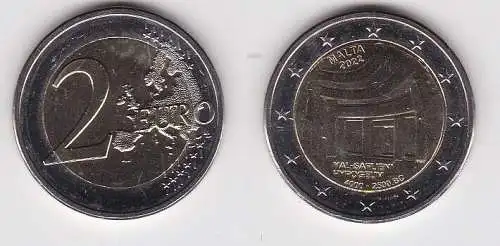 2 Euro Münze Malta Hypogeum Hal Saflieni 2022 Stgl. (167183)