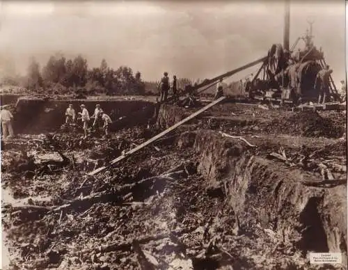 106575 großes Original Propaganda Foto "Torfmoor in Insterburg" 1. Weltkrieg