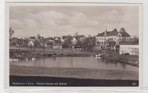 92753 AK Neukirchen im Erzgebirge - Oberer Ortsteil mit Schule 1935