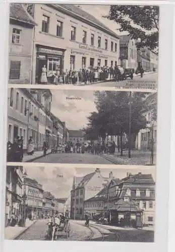 907830 Mehrbild Ak Eisleben Gasthof zur goldenen Kugel, Nussbreite, Plan 1912