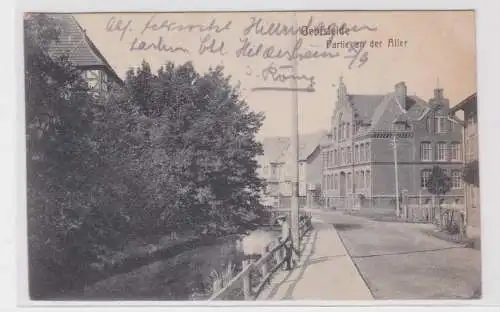 902687 Feldpost Ak Oebisfelde Partie an der Aller 1918