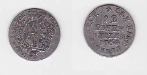 1/12 Taler Silber Münze Sachsen 1764 IFoF (130206)