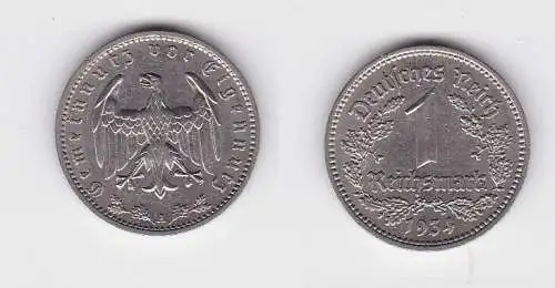 1 Mark Nickel Münze III.Reich 1934 A Jäger Nr. 354 (131536)