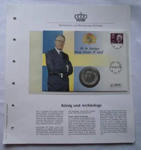 Schöner Numisbrief Schweden mit 10 Kronen Silber 1972 (124169)