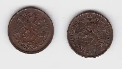 1/2 Cents Kupfer Münze Niederlande 1909 vz (139175)