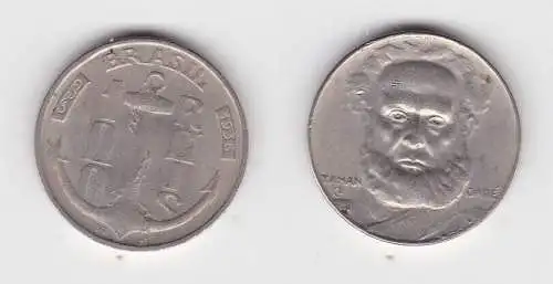 100 Reis Kupfer Nickel Münze Brasilien 1936 Taman Dare, Anker (136221)