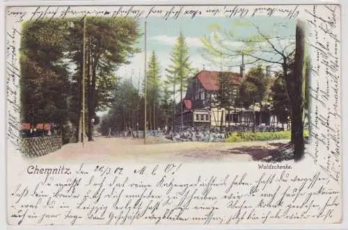 900590 Ak Chemnitz - Partie an der Waldschenke 1902