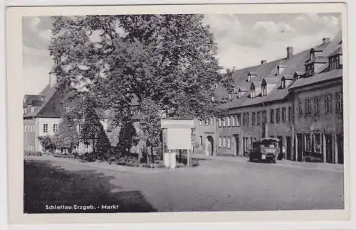 901420 Ak Schlettau im Erzgebirge - Partie am Markt um 1950