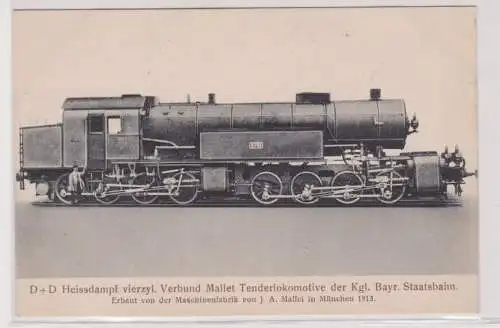 901023 AK D+D Heissdampf vierzyl. Verbund Mallet Tenderlok der bayr. Staatsbahn