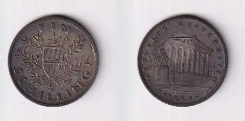 1 Schilling Silber Münze Österreich Parlamentsgebäude 1925 ss (103743)