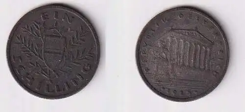 1 Schilling Silber Münze Österreich Parlamentsgebäude 1925 ss (103891)