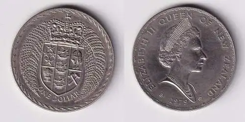 1 Dollar Silber Münze Neuseeland New Zealand Elisabeth II 1979 (104092)