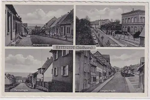 14260 Ak Hettstedt (Südharz) Kastanienweg, Parkstraße, Langestraße um 1930