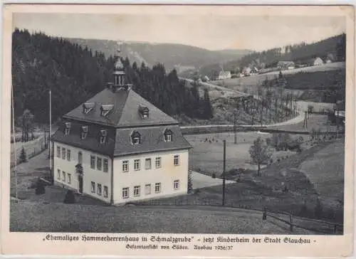 89714 Ak Hammerherrenhaus in Schmalzgrube, Kinderheim der Stadt Glauhau 1944