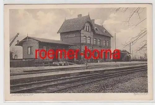 82366 Ak Sandersdorf Bahnhof um 1920