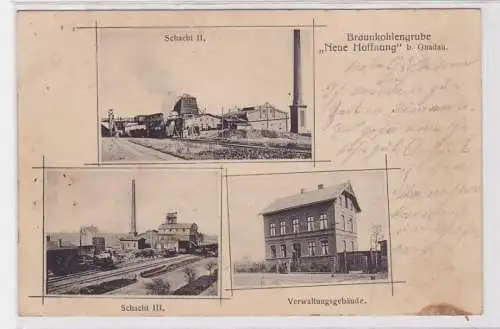 86949 Mehrbild Ak Braunkohlengrube 'Neue Hoffnung' bei Gnadau 1910