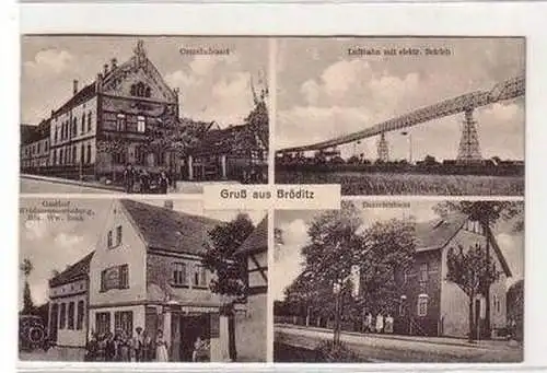 56891 Mehrbild Ak Gruß aus Bröditz Gasthaus usw. 1914