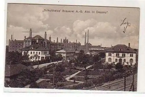 35192 Ak Dessau Schultheiss Brauerei 1916